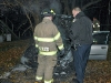 Nissan Sentra caught on fire early Friday morning. (Photo by CPD-Jim Knoll)