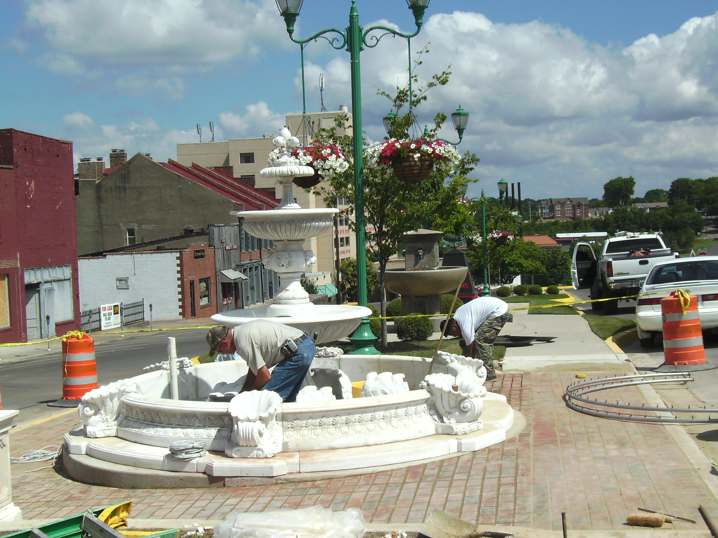 Installing New fountain on Public Square