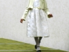 Young model in Sunday dress ensemble