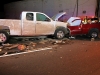 Chevy Silverado crashed head on into a Nissan truck, killing one man. (Photo by Jim Knoll-CPD)