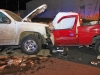 Chevy Silverado crashed head on into a Nissan truck, killing one man. (Photo by Jim Knoll-CPD)