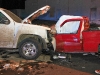 Chevy Silverado crashed head on into a Nissan truck, killing one man. (Photo by Jim Knoll-CPD)