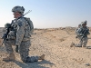 Soldiers with Headquarters and Headquarters Company, 1st Battalion, 502nd Infantry Regiment, 2nd Brigade Combat Team, 101st Airborne Division (Air Assault) pull security during a patrol to a key leadership engagement in Afghanistan, Dec. 30th, 2010. Strike Brigade trains its battalions to conduct these patrols during its Strike Blitz scenarios. (U.S. Army Photo By Spc. Shawn Denham, PAO, 2nd BCT, 101st Abn. Div.)