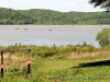 A view of Cross Creeks National Wildlife Refuge from the Refuge Headquarters showing the road into cross creeks underwater.