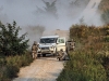 FORT CAMPBELL, KY – Soldiers from the 2nd Battalion, 502nd Infantry Regiment, 2nd Brigade Combat Team, 101st Airborne Division (Air Assault), capture Tanner Foust, stunt driver and Top Gear show host, during a 