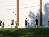 Soldiers conduct a wall ball exercise during circuit training behind Olive Gym on Fort Campbell, Kentucky, July 27. The circuit training was designed to ready Soldiers for the upcoming Army Combat Fitness Test. (US Army Photo by Pfc. Lynnwood Thomas, 40th Public Affairs Detachment)