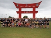 Soldiers assigned to Company C, 3rd Battalion, 187th Infantry Regiment, 3rd Brigade Combat Team “Rakkasans,” 101st Airborne Division (Air Assault), and members of the Fox Sports 1 Team pose in front of 3-187 “Iron Rakkasans” torii at the completion of their physical fitness session together at Fort Campbell, Ky., Aug. 12, 2013. (U.S. Army Spc. Brian Smith-Dutton 3BCT Public Affairs)