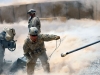 U.S. Army 1st Lt. Aaron Adams, with 1st Squadron, 75th Cavalry Regiment, Task Force Strike, pulls the firing string to launch a high-explosive shell from an M777 howitzer during a fire mission at Kara Soar Base, Iraq, Aug. 7, 2016. Battery C Soldiers support the Combined Joint Task Force – Operation Inherent Resolve mission by providing indirect fire support for Iraqi security forces as they continue to combat Da’esh and re-take lost terrain. (1st Lt. Daniel I Johnson)