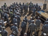 Maj. Hank Coleman, the operations officer for the 101st Sustainment Brigade's Task Force Lifeliner, the logistical element for Joint Forces Command – United Assistance in Liberia, host a rehearsal of concept drill for upcoming port operations, Feb. 7, 2015, in Buchanan, Liberia. (Sgt. 1st Class Mary Rose Mittlesteadt, 101st Sustainment Brigade Public Affairs)