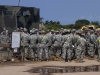The 101st Sustainment Brigade's Task Force Lifeliner, the logistical element for Joint Forces Command – United Assistance in Liberia, host a rehearsal of concept drill for upcoming port operations, Feb. 7, 2015, in Buchanan, Liberia. (Sgt. 1st Class Mary Rose Mittlesteadt, 101st Sustainment Brigade Public Affairs)