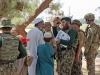 The Afghan National Army cultural, religious and public affairs advisor, 2nd Kandak, 4th Brigade, speaks with elders from the village of Takiya Khana, Bati Kot district, Nangarhar Province, Afghanistan, June 15, 2013. The visit to Takiya Khana was part of an ongoing operation, spearheaded by Afghan National Security Forces, to protect the nearby Highway 7 from enemy activity. (U.S. Army photo by Sgt. Margaret Taylor, 129th Mobile Public Affairs Detachment)