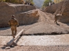 A U.S. Army Soldier from Troop B, 1st Squadron, 33rd Calvary Regiment, 3rd Brigade Combat Team, 101st Airborne Division (Air Assault), crosses a river into a village in Shamal District, Oct. 26, 2012. Troop B conducted a route reconnaissance to prepare for future operations in the area. (U.S Army photo by Sgt. Christopher Bonebrake, 115th Mobile Public Affairs Detachment)