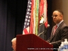 USCIS Ch Fin Ofc Rendell Jones greets newly sworn U. S.  citizens