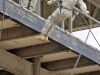 A demonstration of different repelling techniques at the Air Assault Tower.