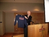 Dr. Carls shows off PAT sweatshirt