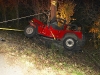 Jeep Wrangler goes over an embankment on the 41A Bypass and crashes into a utility pole sending four teenagers to the hospital. (Photo by CPD-Jim Knoll)