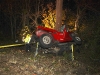 Jeep Wrangler goes over an embankment on the 41A Bypass and crashes into a utility pole sending four teenagers to the hospital. (Photo by CPD-Jim Knoll)