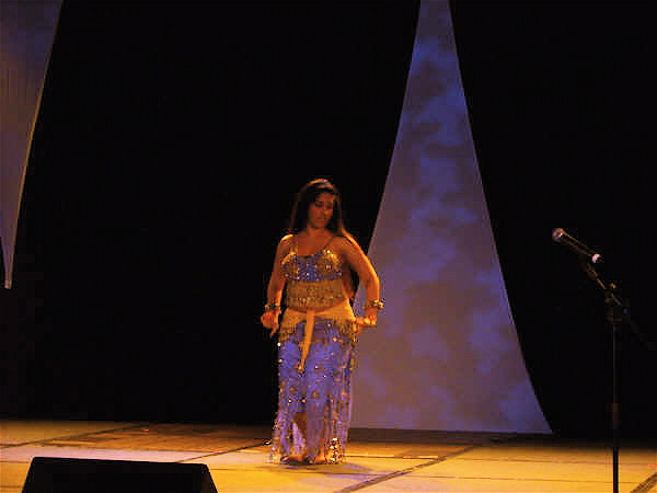 Shabnam Etemadi performs a belly dance