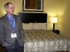 Barry Vangrove Director of Construction & Project Management for Choice Hotels stands in one of the many rooms