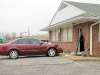 The 2005 Ford 500 that pinned a man between the car and a building. (Photo by CPD Jim Knoll)