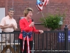 Candidate for Governor Kim McMillan speaking to an attentive crowd