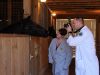 Montgomery County Sheriff’s Office Investigators search for clues to what happened to the missing reindeer.