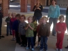 Montgomery County Sheriff's deputy Joshua Gardner teaches First Baptist First Learners Preschool children about Law Enforcement.