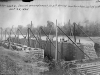 A Derrick arrangement is in the pit during the construction of Lock 4 Oct. 26, 1894 on the Cumberland River in Tennessee. The lock and dam were constructed to establish a navigation channel. The lock and dam were replaced by today's modern system of dams. (USACE Photo)
