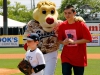 The Nashville Sounds hosted a Veteran and Surviving Military Game on Sunday, May 18. The Sounds honored Gold Star families before the game on the field. Amber Diaz's husband, Army Cpl. Isaac Diaz, was killed in action in Afghanistan in 2004. Her son, Aaron Diaz, was only 3 years old when his father passed. Aaron threw out the first pitch of the game in honor of his father. (U.S. Army Photo by Staff Sgt. Melisa Washington)