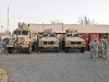 Soldiers of the 2nd Battalion, 327th Infantry Regiment, 1st Brigade Combat Team, 101st Airborne Division, wait for the night portion of their driver certification to start Nov. 17th, outside their battalion here. (Photo by Sgt. Richard Daniels Jr.)