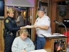 Officer Caver receiving the award. (Photo by CPD-Jim Knoll)