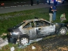 A 1999 Honda caught fire after one pot meth lab bottle explodes inside the vehicle on Martin Luther King Parkway Thursday, August 11th. (Photo by Sgt Vince Lewis)