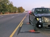 The F-150 that collided with a pedestrian on Fort Campbell Boulevard. (Photo by Jim Knoll-CPD)