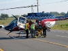 Air EVAC loading the patient, Matthew Lewis.