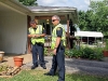 CPD Captain Gipson and Officer Minetos survey the suspicious package scene.