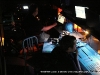 The sound engineers watch over the production in the control booth