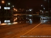 The water slowly recedes in front of the Riverside Drive McDonald\'s