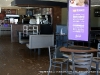 Sediment covers the floor and the seats of the chairs after the flood waters receded