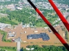 An aerial view of the submerged McDonald\'s Restaurant on Riverside Drive during the Great Flood of 2010 (Larson Enterprises)