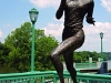 The Wilma Rudolph Statue on the Cumberland River Walk in Clarksville, TN