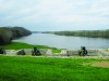 A battery of canon overlooking the Cumberland River at the Fort Donelson National Battlefield in Dover, TN