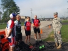 Sergeant Major of the Army Raymond F. Chandler III meets with Soldier who cycle as part of the Adaptive Reconditioning Program, Sept. 4, 2014, at Fort Campbell, Ky. The ARP is a program offered through the Warrior Transition Battalion. (U.S. Army photo by Staff Sgt. Candice Funchess, 101st Airborne Division (Air Assault) Public Affairs)