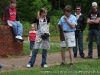 Inviting the good natured volunteer to meet Casey the Vulture up close and personal