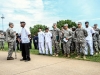 Col. Dan Walrath, commander of the 2nd Brigade Combat Team, 101st Airborne Division (Air Assault), congratulates the culinary Soldiers of the Strike Brigade outside of the Strike Dining Facility, Fort Campbell, Ky., May 16. The Soldier chefs were awarded Fort Campbell’s Commanding General’s Best Dining Facility Award for the 2nd Quarter of fiscal year 2013. (U.S. Army photo by Sgt. Joe Padula, 2nd BCT PAO, 101st Abn. Div.)