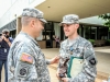 Spc. Andrew Sparks, a food service specialist with Headquarters and Headquarters Company, 526th Brigade Support Battalion, 2nd Brigade Combat Team, 101st Airborne Division (Air Assault), receives the Division Soldier Chef of the Quarter award for 2nd Quarter fiscal year 2013 from Brig. Gen. Mark R. Stammer, acting commander of the 101st Airborne Division and Fort Campbell during a ceremony held outside of the Strike Dining Facility, Fort Campbell, Ky., May 16. Sparks advised, “You have got to be on point with everything that you do in training because as long as you get in that good habit, then when you actually get into a situation you can flawlessly execute those orders that need to be followed.”(U.S. Army photo by Sgt. Joe Padula, 2nd BCT PAO, 101st Abn. Div.)