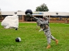 Spc. Darren Snyder, a rifleman with Company C, 2nd Battalion, 502nd Infantry Regiment, 2nd brigade Combat Team, 101st Airborne Division (Air Assault), throws a medicine ball across Strike Field during the monthly Iron Strike Challenge at Fort Campbell, KY, September 15th. Snyder and his teammates won first place out of six competing teams, one from each battalion within Strike Brigade. (U.S. Army Photo By Spc. Shawn Denham, PAO, 2nd BCT, 101st Abn. Div.)