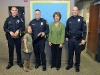 Mayor McMillan with award recipients and Officer Danault’s daughter, Bella. (Photo by CPD-Jim Knoll)