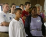 Cross-generational supporters listen as Lt. Gov. Wilder speaks