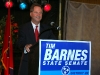 Tim Barnes greets his supporters