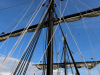 The Niña and Pinta are docked at Clarksville's McGregor Park